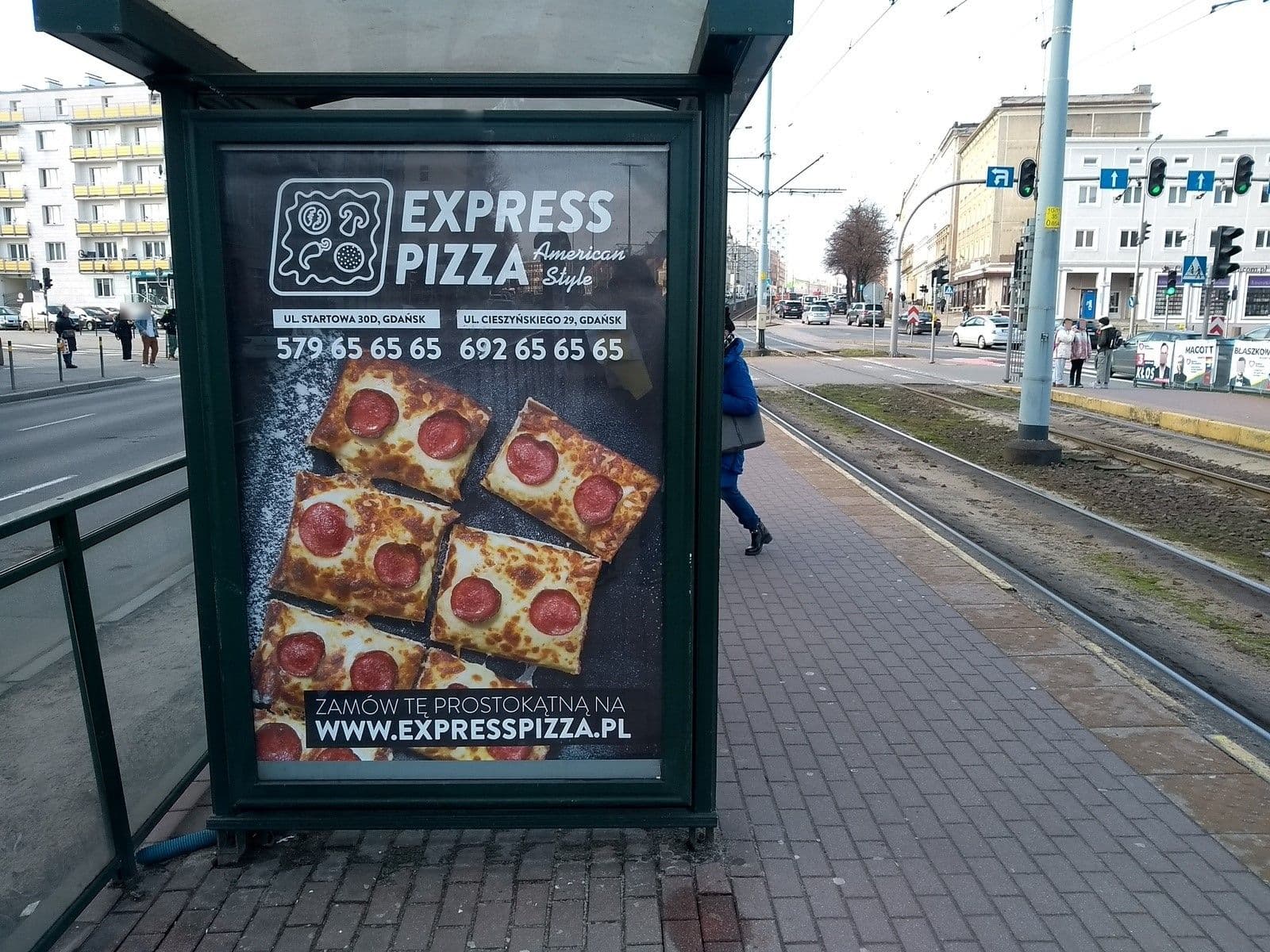  Citylight - wiata przystankowa, Gdańsk Aleja Grunwaldzka