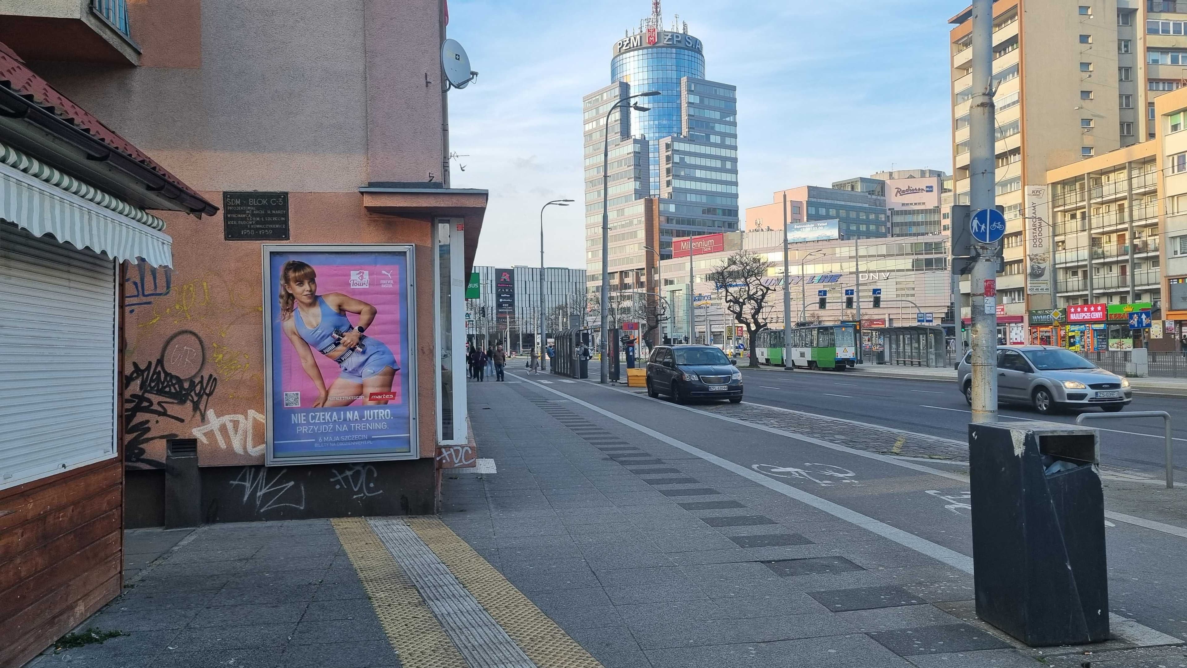  Citylight wolnostojący, Szczecin Mazowiecka