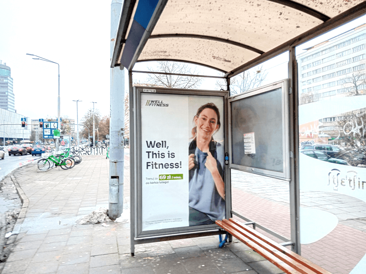  Citylight - wiata przystankowa, Szczecin al. Wyzwolenia