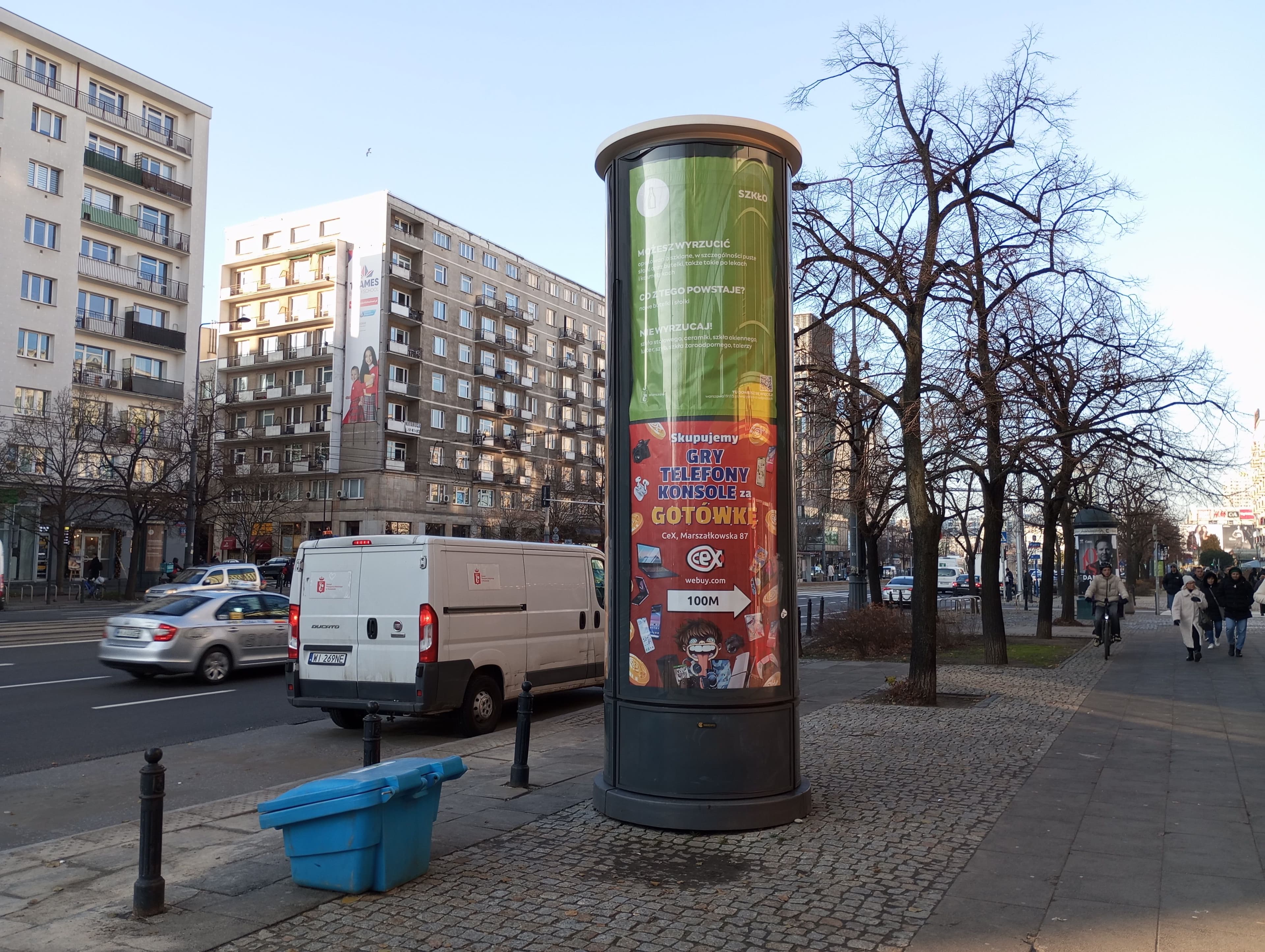  Citylight - słup, Warszawa Marszałkowska