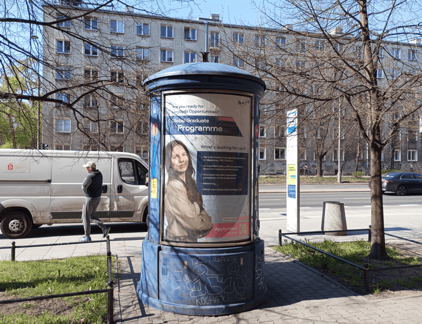  Citylight - słup, Warszawa al. Niepodległości