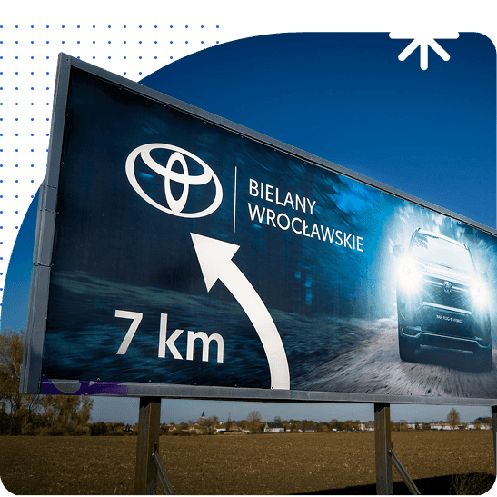 Reklama salonu  samochodowego,  warsztatu i usług motoryzacyjnych