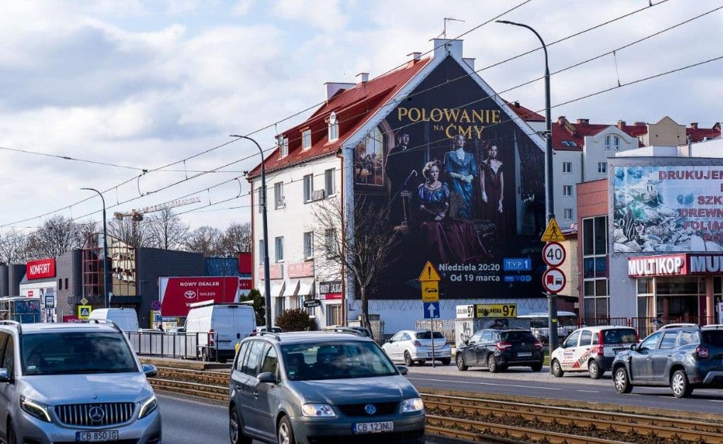 Reklama wielkoformatowa, Bydgoszcz Jagiellońska 95 Reklama wielkoformatowa, Bydgoszcz Jagiellońska 95