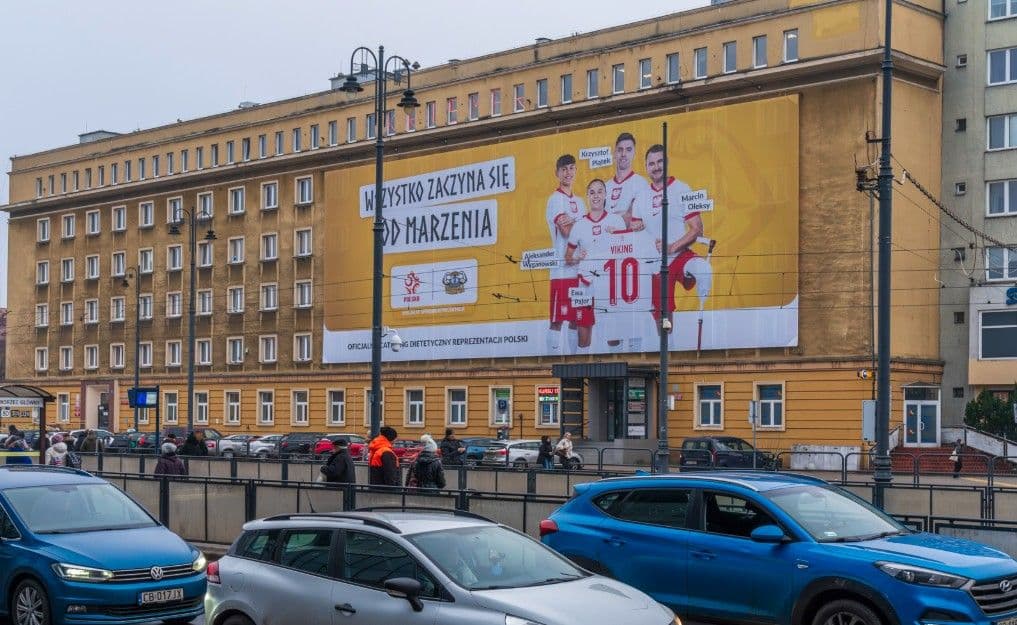 Reklama wielkoformatowa, Bydgoszcz Zygmunta Augusta - Dworzec PKP Reklama wielkoformatowa, Bydgoszcz Zygmunta Augusta - Dworzec PKP