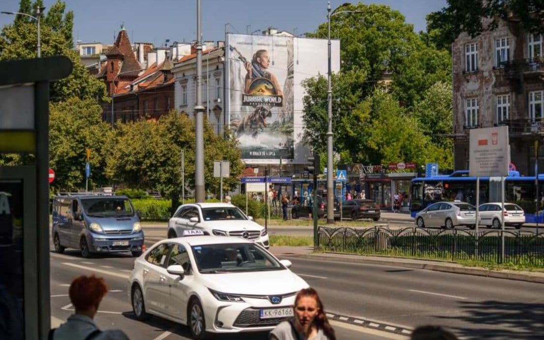 Reklama wielkoformatowa, Kraków Al. Słowackiego Reklama wielkoformatowa, Kraków Al. Słowackiego