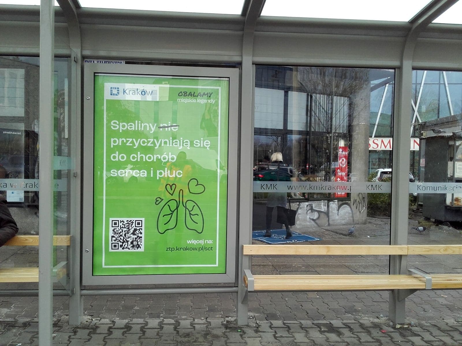 Citylight - wiata przystankowa, Kraków Kamieńskiego - Rondo Matecznego Citylight - wiata przystankowa, Kraków Kamieńskiego - Rondo Matecznego