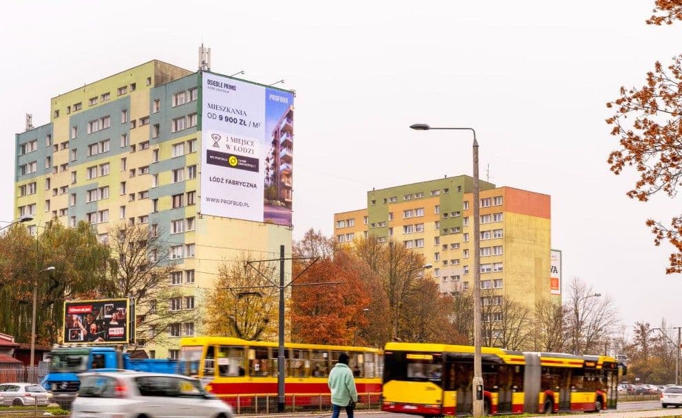 Reklama wielkoformatowa, Łódź Paderwskiego - Karpacka Reklama wielkoformatowa, Łódź Paderwskiego - Karpacka