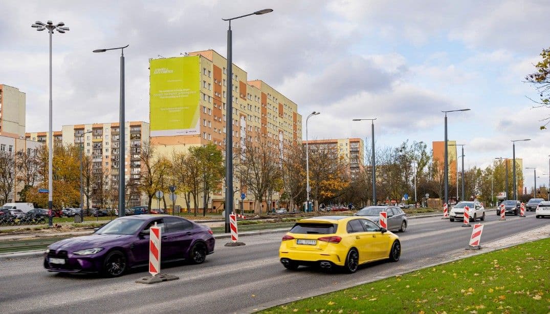 Reklama wielkoformatowa, Łódź Przędzielniana - Śmigłego Rydza Reklama wielkoformatowa, Łódź Przędzielniana - Śmigłego Rydza