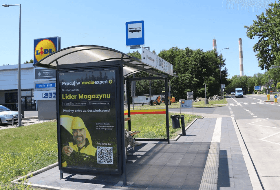 Citylight - wiata przystankowa, Łódź Zakładowa - Piasta Kołodzieja Citylight - wiata przystankowa, Łódź Zakładowa - Piasta Kołodzieja