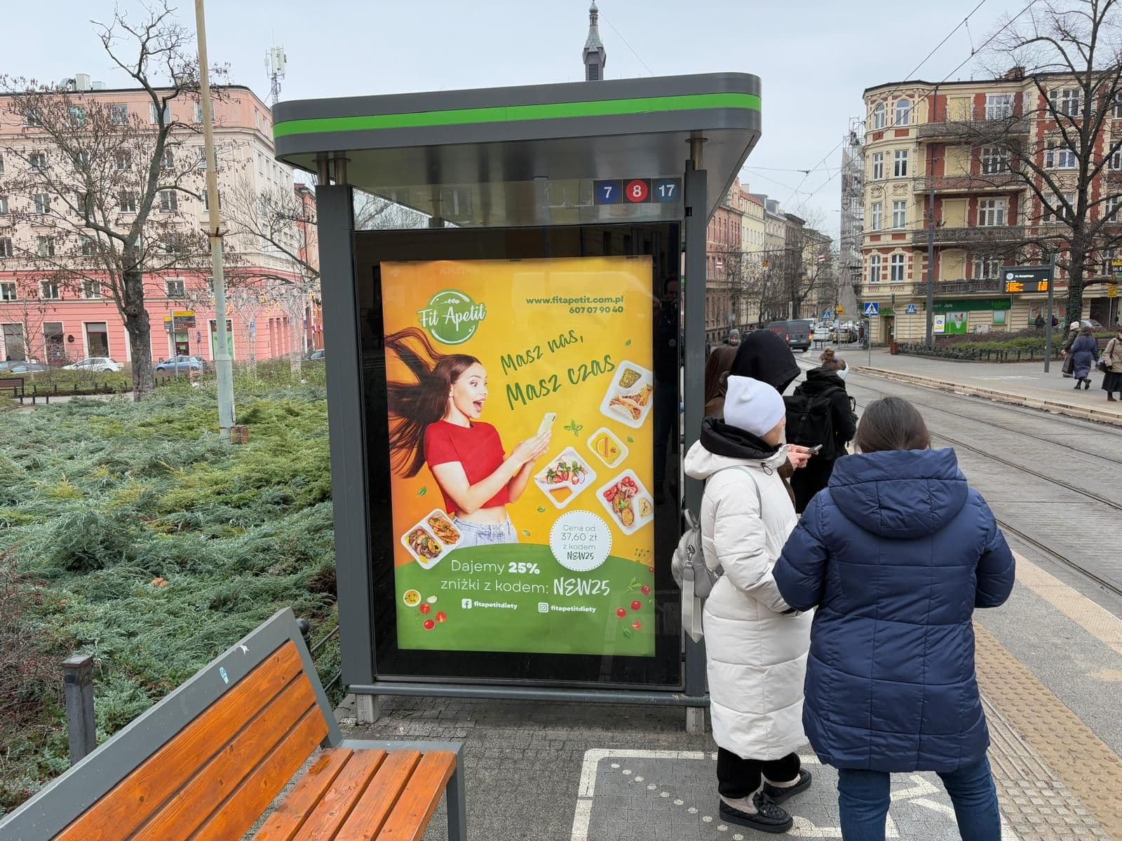 Citylight - wiata przystankowa, Poznań Miełżyńskiego - Plac Ratajskiego Citylight - wiata przystankowa, Poznań Miełżyńskiego - Plac Ratajskiego