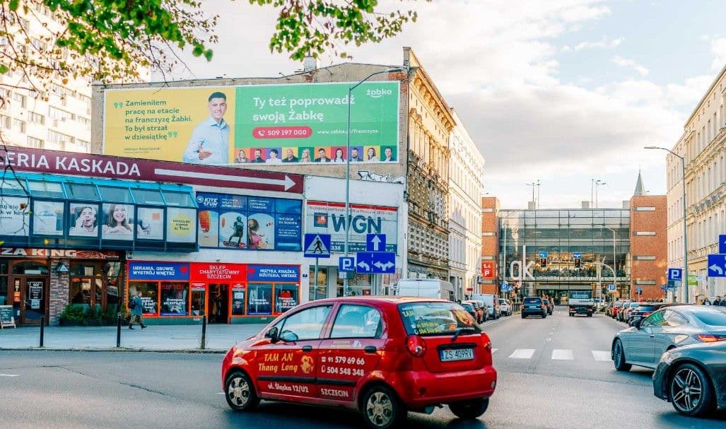 Reklama wielkoformatowa, Szczecin Pl. Lotników - Kaszubska Reklama wielkoformatowa, Szczecin Pl. Lotników - Kaszubska