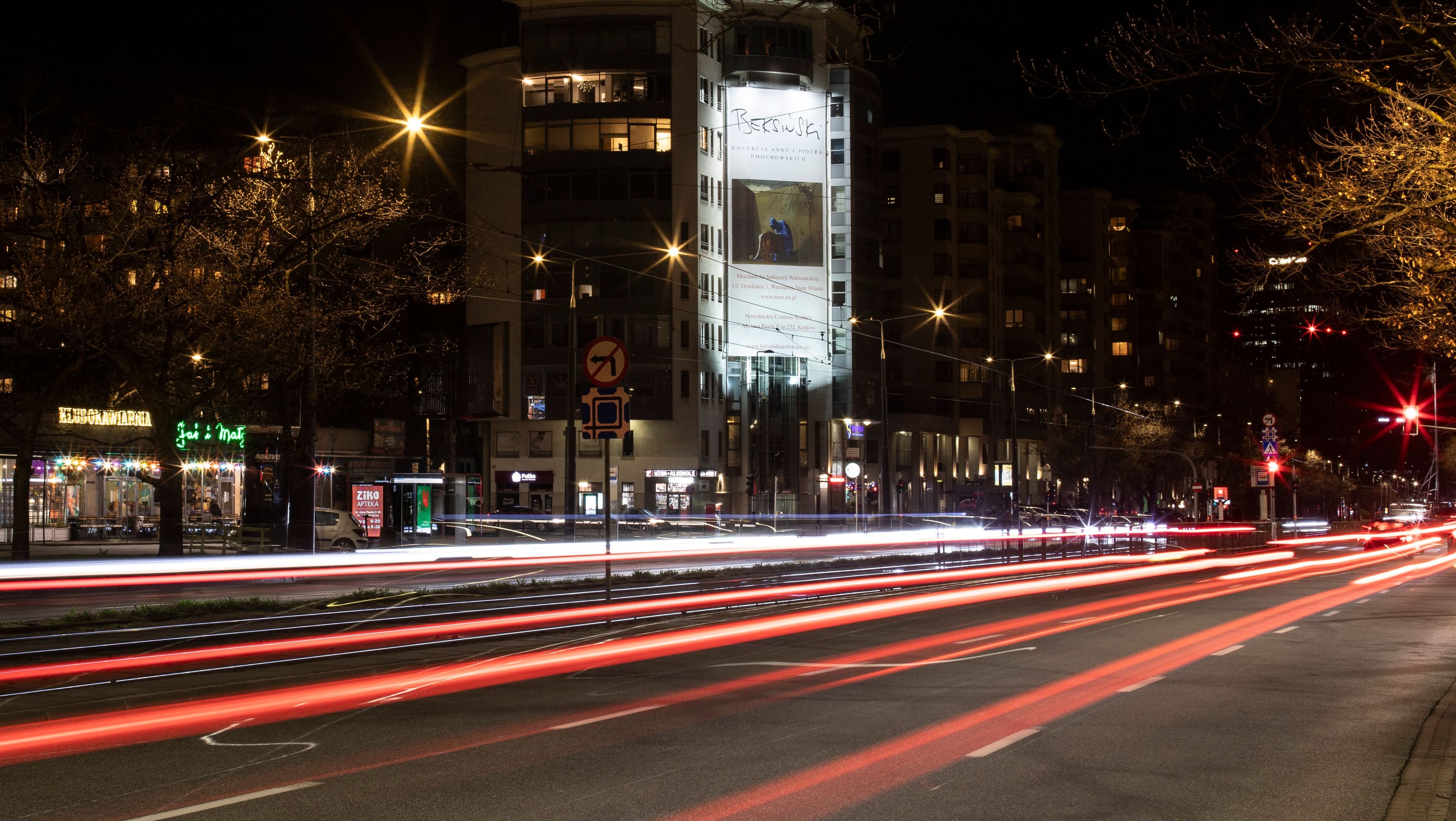 Reklama wielkoformatowa, Warszawa Jana Pawła II - Anielewicza (noc) Reklama wielkoformatowa, Warszawa Jana Pawła II - Anielewicza (noc)