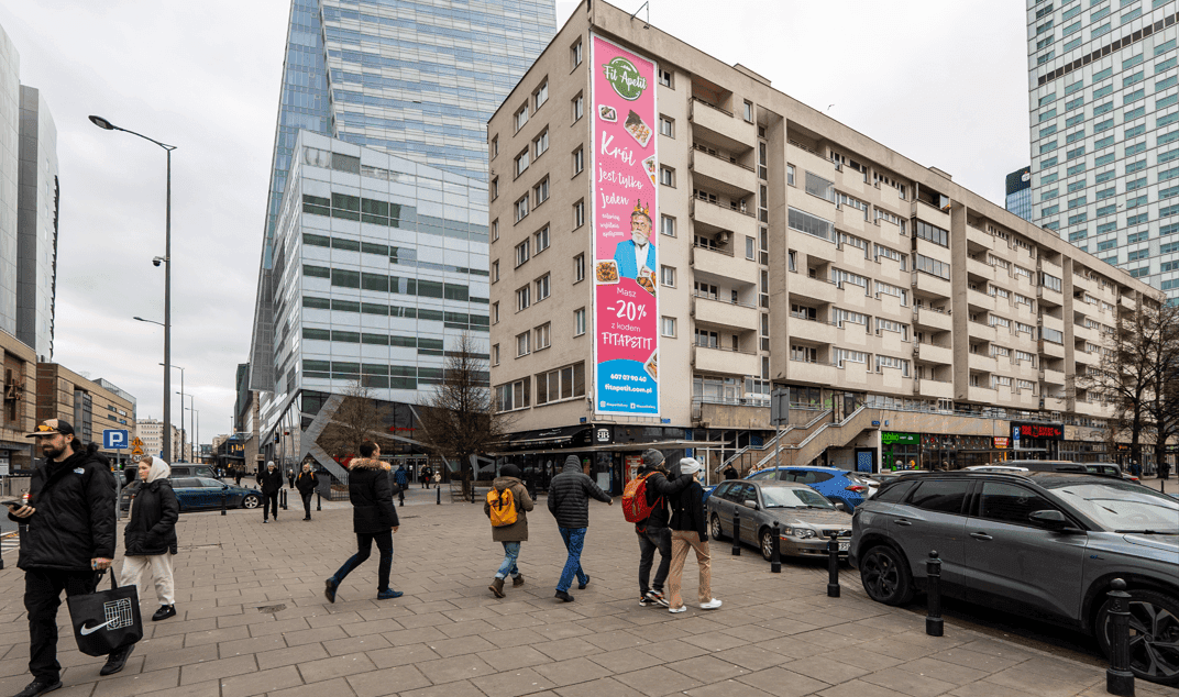 Reklama wielkoformatowa, Warszawa Złota - Emilii Plater Reklama wielkoformatowa, Warszawa Złota - Emilii Plater