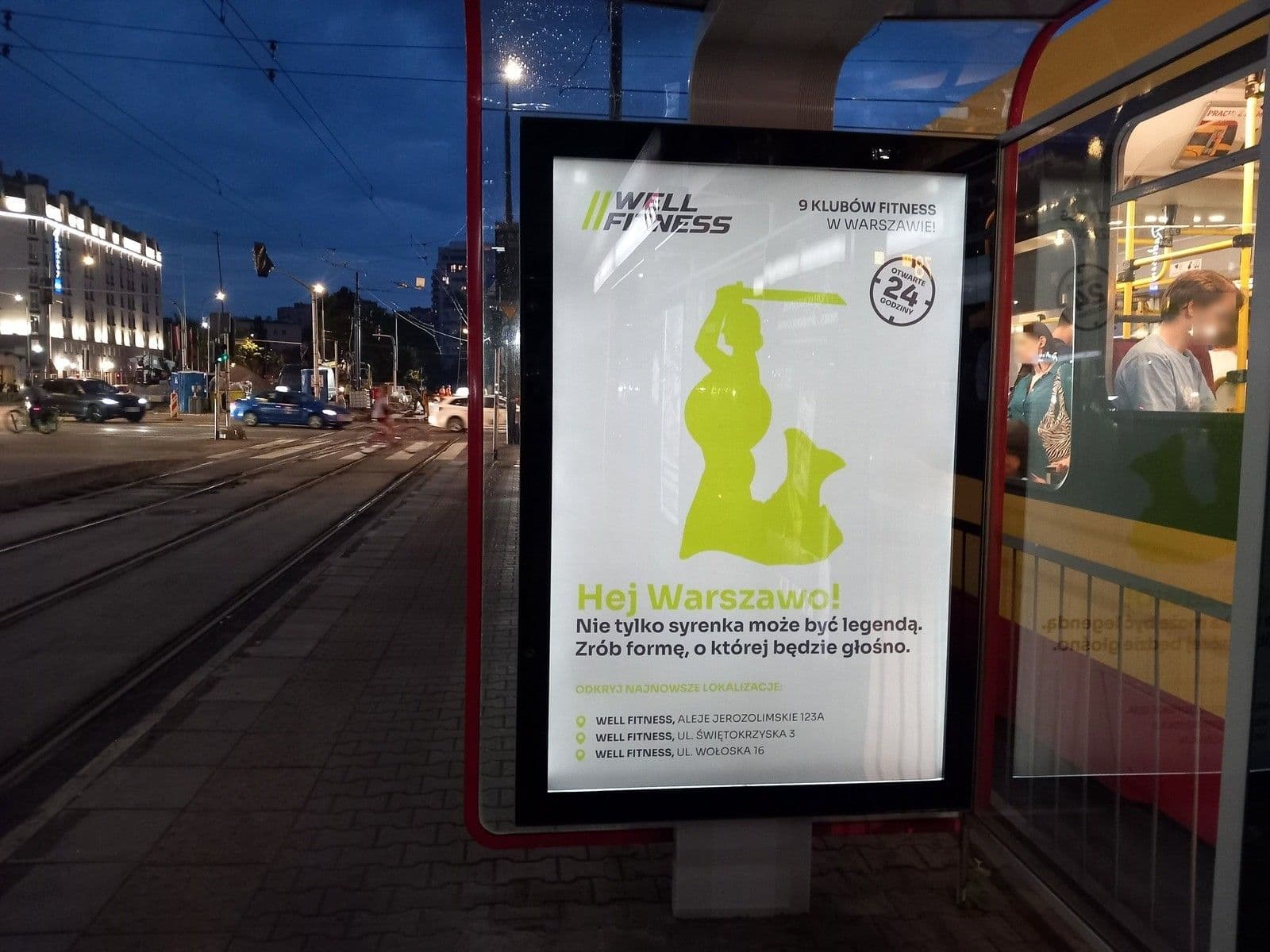 Citylight - wiata przystankowa, Warszawa al. Jerozolimskie - plac Zawiszy Citylight - wiata przystankowa, Warszawa al. Jerozolimskie - plac Zawiszy