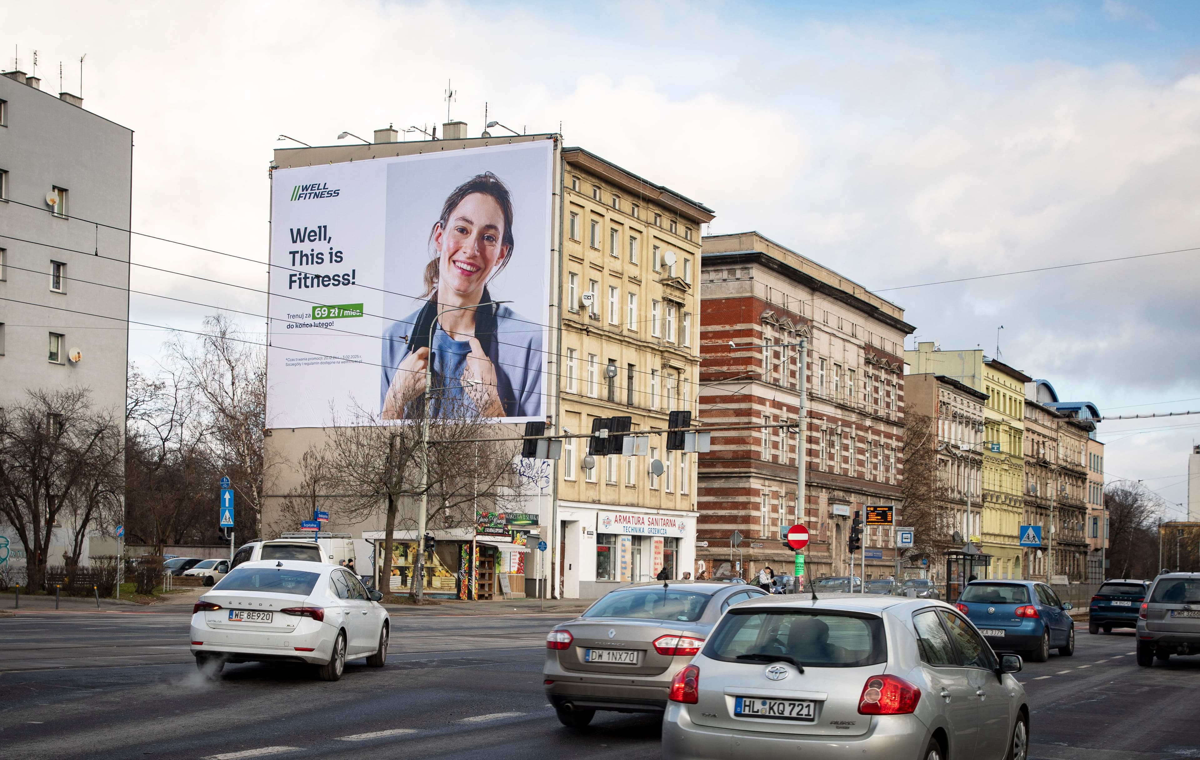 Reklama wielkoformatowa, Wrocław Grabiszyńska - Szpitalna Reklama wielkoformatowa, Wrocław Grabiszyńska - Szpitalna