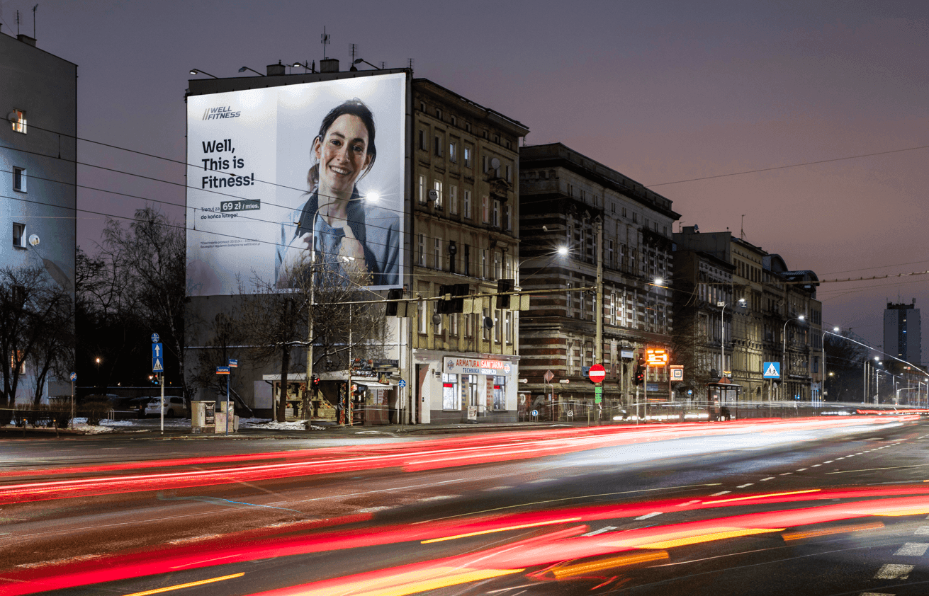 Reklama wielkoformatowa, Wrocław Grabiszyńska - Szpitalna (noc) Reklama wielkoformatowa, Wrocław Grabiszyńska - Szpitalna (noc)