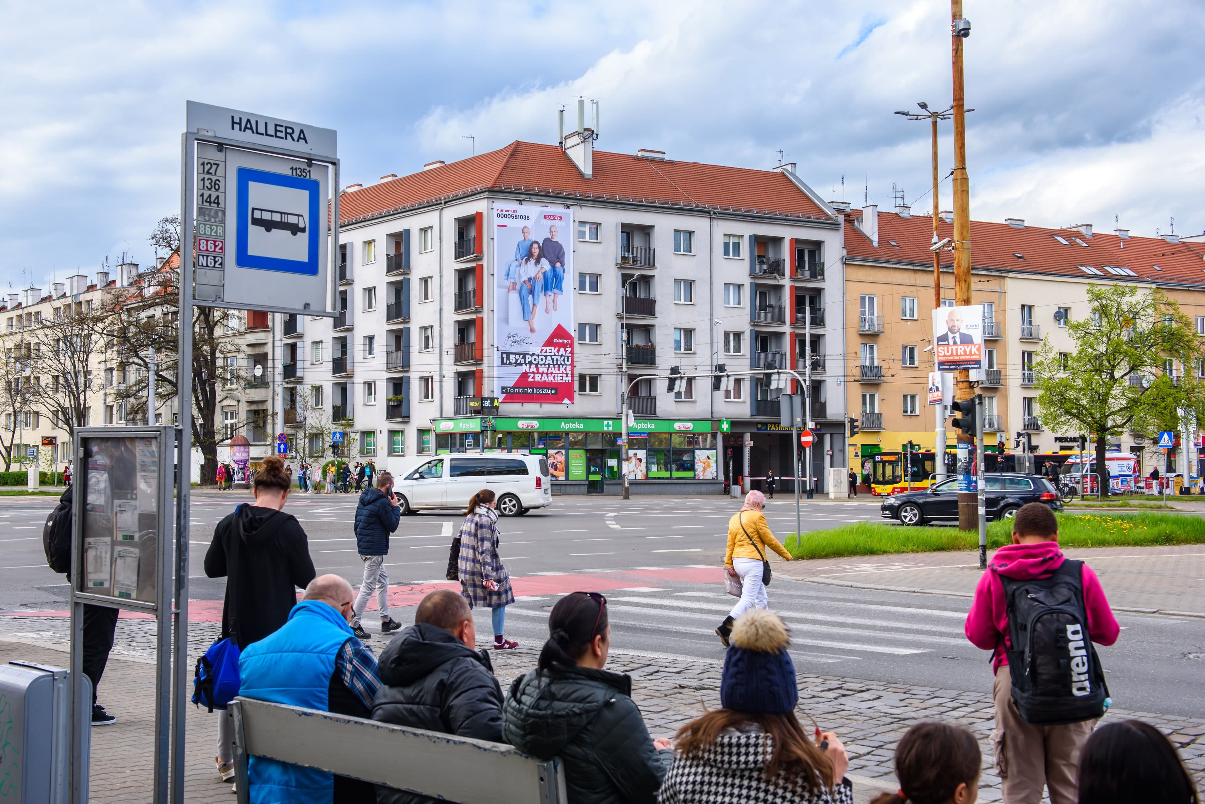 Reklama wielkoformatowa, Wrocław Powstańców Śląskich - Hallera Reklama wielkoformatowa, Wrocław Powstańców Śląskich - Hallera