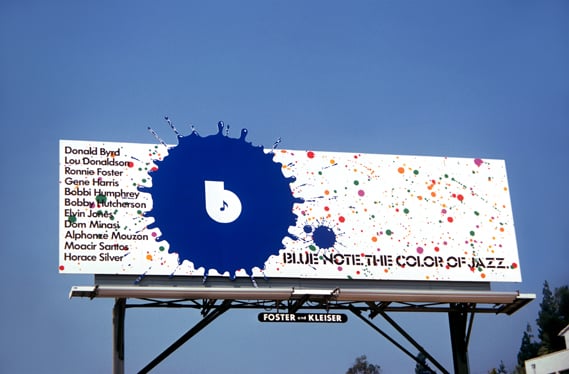 Blue Note records billboard on the Sunset Strip circa 1971