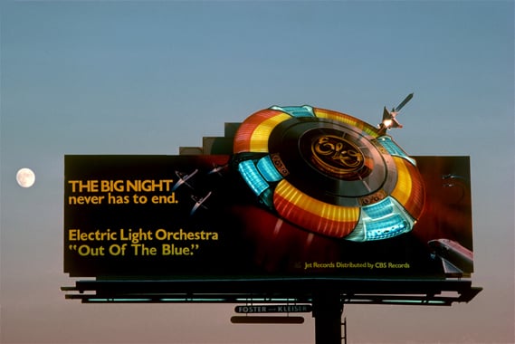 ELO billboard on the Sunset Strip circa 1979