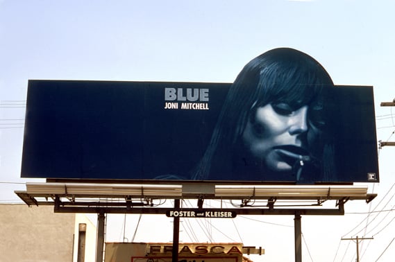Joni Mitchell, Blue, billboard sunset Strip, circa 1971