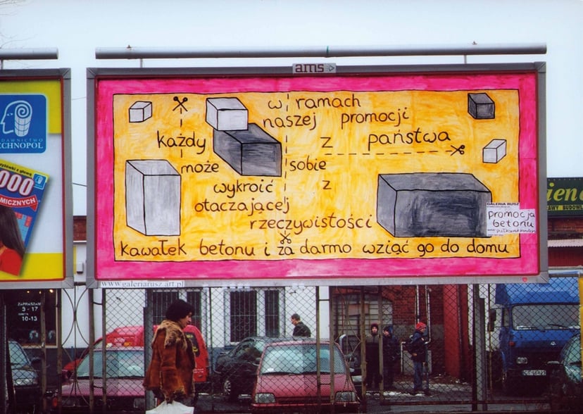 Promocja betonu, 2005, bilbord, Toruń, (RG)
