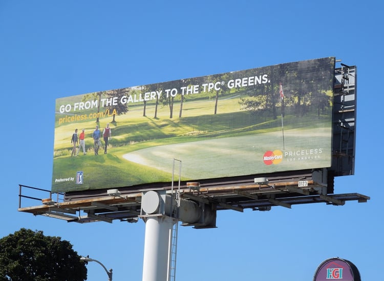 mastercard golf priceless billboard
