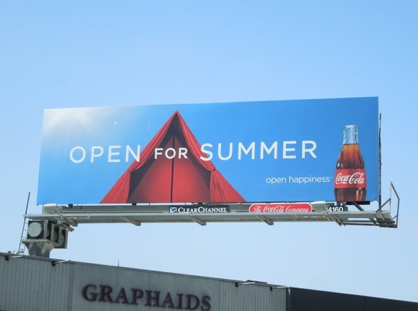 coke summer tent billboard