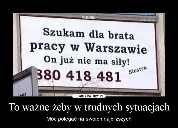 szukam pracy dla brata