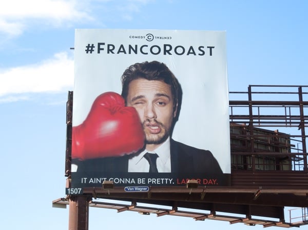 Franco roast boxing glove billboard