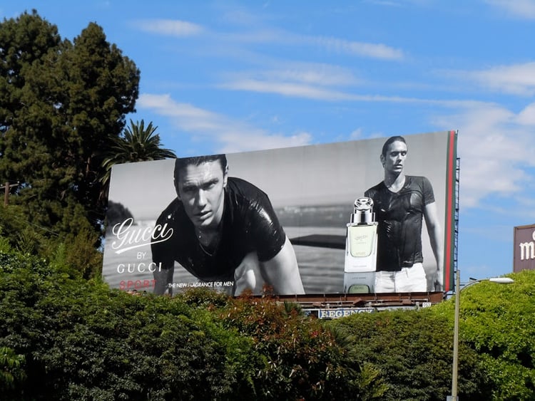 gucci fragrance jamesfranco billboard
