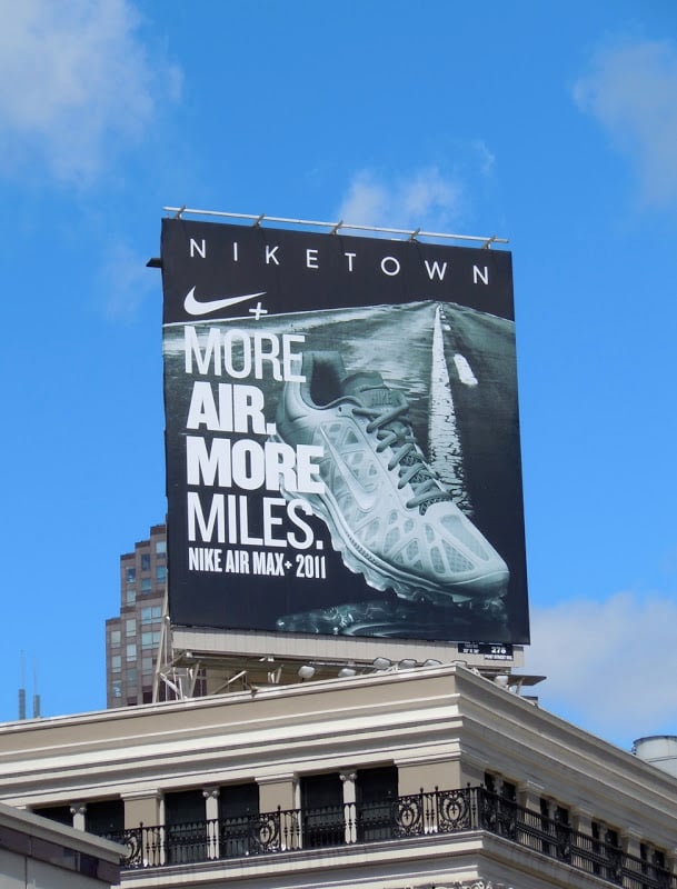 Nike more air miles billboard