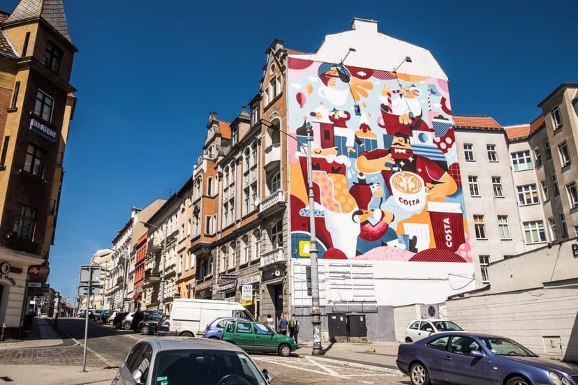 Mural reklamowy Costa Coffee
